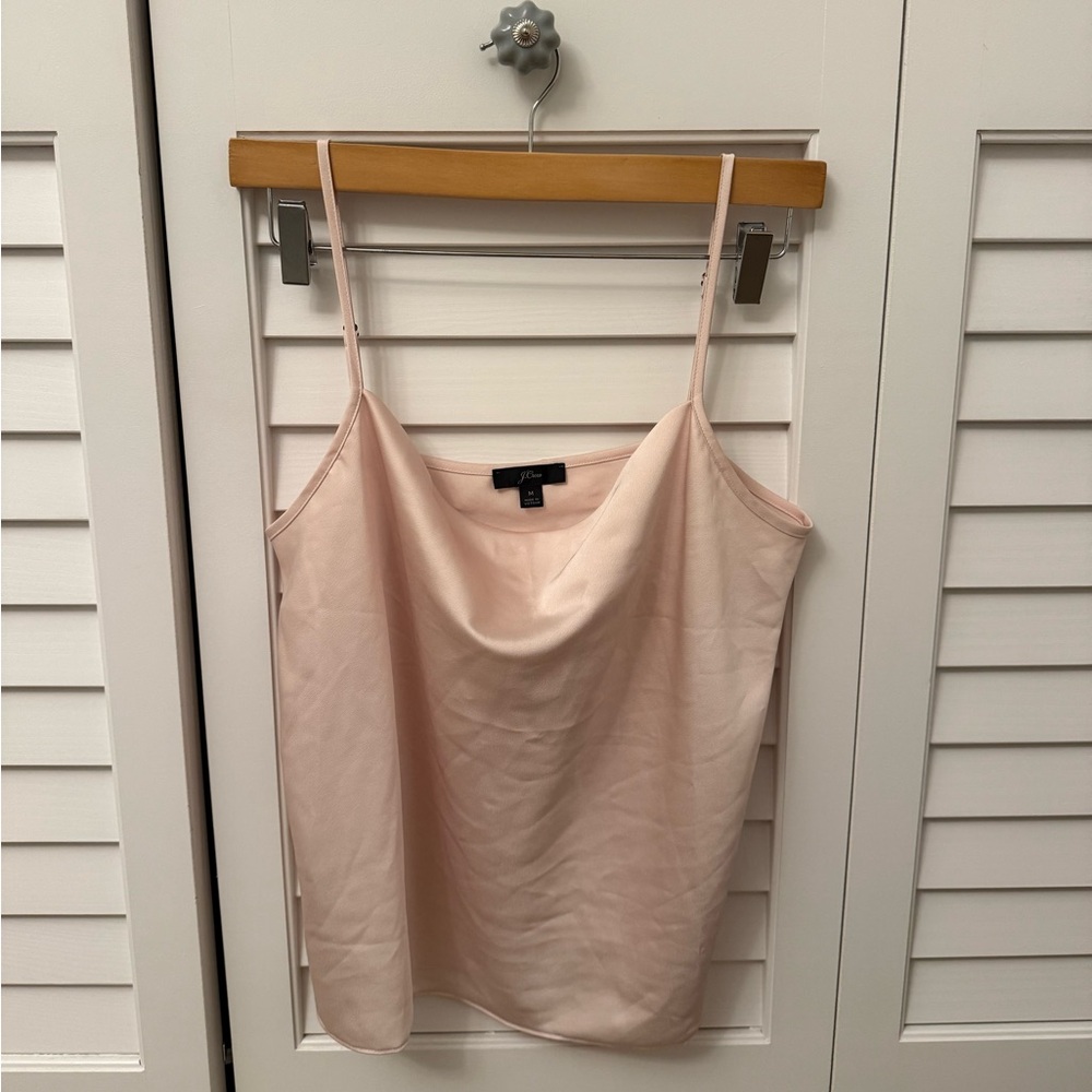 J. Crew Light Pink Camisole Top with Cowl Neck